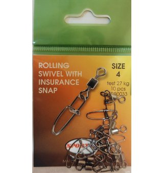 Rolling Swivel With Insurance Snap