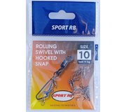 Rolling Swivel With  Hooked Snap