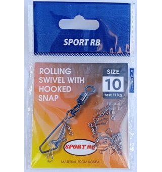 Rolling Swivel With  Hooked Snap